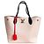 Neverfull Borsa Tote Lockme in pelle Louis Vuitton Beige