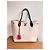 Neverfull Borsa Tote Lockme in pelle Louis Vuitton Beige - vista 2