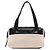 Chanel Bicolor Stoff- und Leder-Schultertasche - 2000er Schwarz Weiß Sand