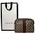 Clutch in pelle monogramma Ophidia vintage Gucci grigio marrone