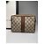 Clutch in pelle monogramma Ophidia vintage Gucci grigio marrone - vista 2