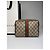 Clutch in pelle monogramma Ophidia vintage Gucci grigio marrone - vista 6