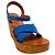 Autre Marque Sandali con zeppa in sughero Gukara in suede blu cobalto K.Jacques