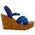 Autre Marque Sandali con zeppa in sughero Gukara in suede blu cobalto K.Jacques - vista 2