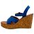 Autre Marque Sandali con zeppa in sughero Gukara in suede blu cobalto K.Jacques - vista 3