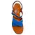Autre Marque Sandali con zeppa in sughero Gukara in suede blu cobalto K.Jacques - vista 4