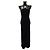 Paco Rabanne Piercing Maxikleid Schwarz Viskose