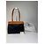 Vintage Courreges Lederhandtasche schwarz und braun - Ansicht 2