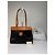 Vintage Courreges Lederhandtasche schwarz und braun - Ansicht 5