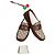 Mocassini Gucci in pelle monogram Marrone