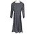 Autre Marque Kumikyoku Langarm-Maxikleid mit V-Ausschnitt und Blumenprint Blau - Ansicht 2