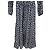 Autre Marque Kumikyoku Langarm-Maxikleid mit V-Ausschnitt und Blumenprint Blau - Ansicht 3
