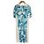 Autre Marque Pierre Cardin Blumendruckkleid Weiß Blau - Ansicht 2
