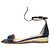 Autre Marque Sandali Espadrilles in Seta Satinata Sunny di Pellico Blu Blu navy - vista 2