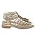 Chanel Sandali gladiatore in pelle dorati D'oro - vista 2