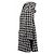 Chanel Houndstooth Wool Coat Black - view 4