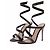 Gianvito Rossi Sandali neri a spirale con paillettes Nero