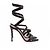 Gianvito Rossi Sandali neri a spirale con paillettes Nero - vista 2