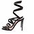 Gianvito Rossi Sandali neri a spirale con paillettes Nero - vista 3