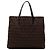 Fendi Braune Zucchino Canvas Tote Dunkelbraun