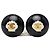 Orecchini vintage a clip Coco Mark Shell di Chanel Nero D'oro - vista 2