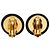 Orecchini vintage a clip Coco Mark Shell di Chanel Nero D'oro - vista 3