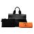 Borsa Hermès Valparaiso PM in pelle di tela chevron nera Nero - vista 7