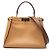 Borsa Fendi Selleria Peekaboo Marrone Bordò