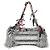 Borsa a tracolla Chanel Tweed Pelle e Pelliccia Nero Bianco Rosso Beige