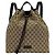 Zaino in tela GG beige e marrone Gucci - vista 2