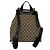 Zaino in tela GG beige e marrone Gucci - vista 4