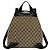 Zaino in tela GG beige e marrone Gucci - vista 5