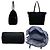 Borsa tote in nylon e pelle nera Prada Nero - vue 3