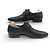 SCARPE LOUIS VUITTON OXFORD DAMIER DERBY 10.5 44.5 IN PELLE NERA Nero - vista 2