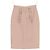 Falda lápiz hasta la rodilla Cammeo en nylon rosa de Miu Miu Castaño Carne