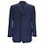 Balenciaga Single-Breasted Blazer in Navy Blue Wool