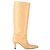 Botas de Rodilla By Far Stevie en Cuero Beige