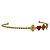 Fascia per Capelli Selete Louis Vuitton Rosso Beige D'oro - vista 5