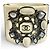 Timeless Seltene Chanel 12A Paris Bombay Runway Elfenbein Statement Armreif Silber Weiß Roh
