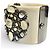 Timeless Seltene Chanel 12A Paris Bombay Runway Elfenbein Statement Armreif Silber Weiß Roh - Ansicht 3