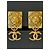Orecchini pendenti con logo di leone CC Classico di Chanel D'oro - vista 4