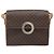 Céline Celine Vintage Macadam Schultertasche mit Rundlogo aus Canvas und Leder Braun