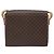 Céline Celine Vintage Macadam Schultertasche mit Rundlogo aus Canvas und Leder Braun - Ansicht 2