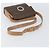 Céline Celine Vintage Macadam Schultertasche mit Rundlogo aus Canvas und Leder Braun - Ansicht 7