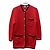 Abrigo de punto de lana Céline rojo y negro Roja Gold hardware