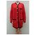 Abrigo de punto de lana Céline rojo y negro Roja Gold hardware - vista 2