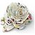 Monogramm Multicolor Blumenbrosche Louis Vuitton Weiß