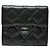 Cartera tri-fold matelassé Chanel Coco Mark Negro