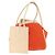 Hermès HERMES Sac Baga GM Tote Tasche aus Canvas Orange Silber Auth bs32305