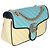 Borsa GG Marmont piccola in pelle di vitello matelassé blu e gialla con torchon diagonale di Gucci - vista 4